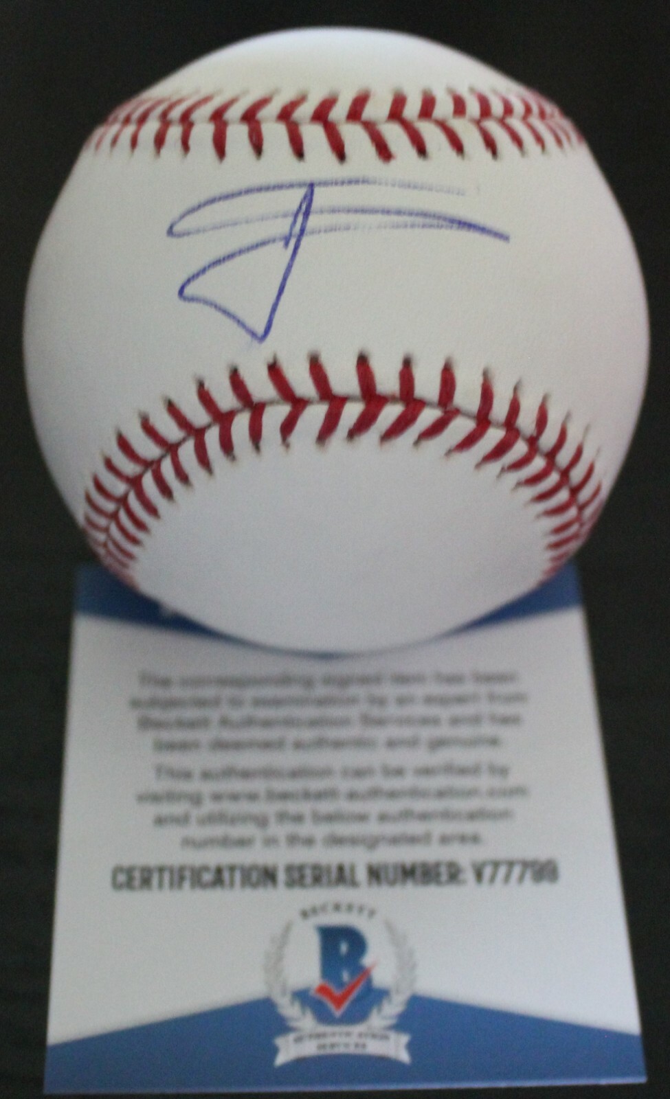 Willie Calhoun Signed Rangers Major League Baseball W/Beckett COA V77799 Collectible Memorabilia