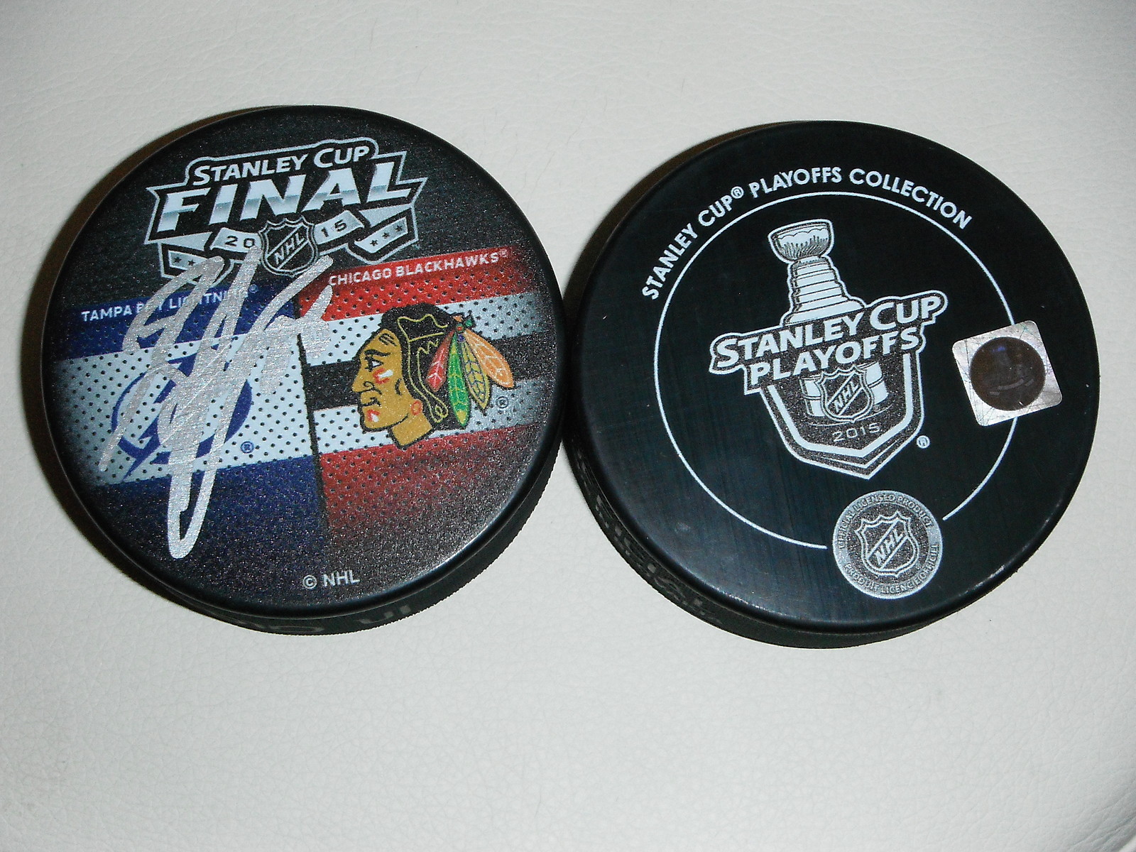 TAMPA BAY LIGHTNING BRAYDON COBURN SIGNED 2015 STANLEY CUP PUCK Collectible Memorabilia