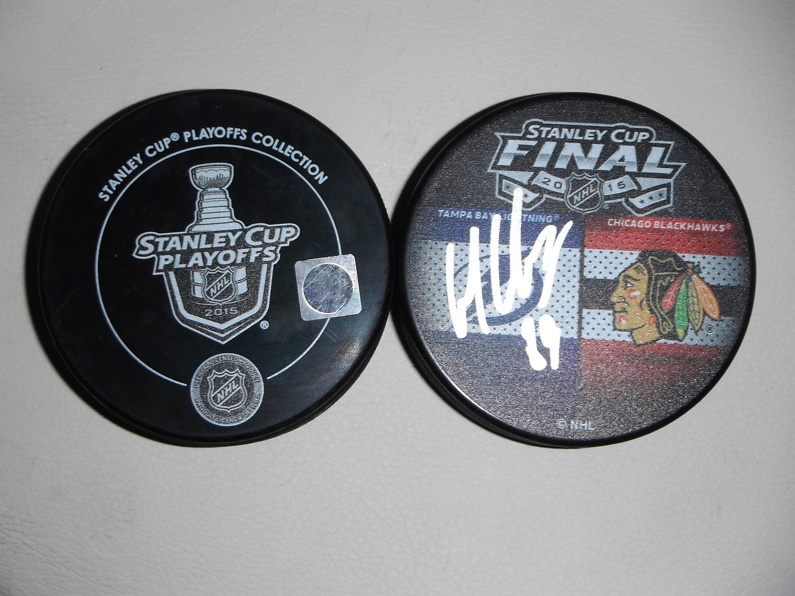 TAMPA BAY LIGHTNING NIKITA NESTEROV SIGNED 2015 STANLEY CUP PUCK Collectible Memorabilia