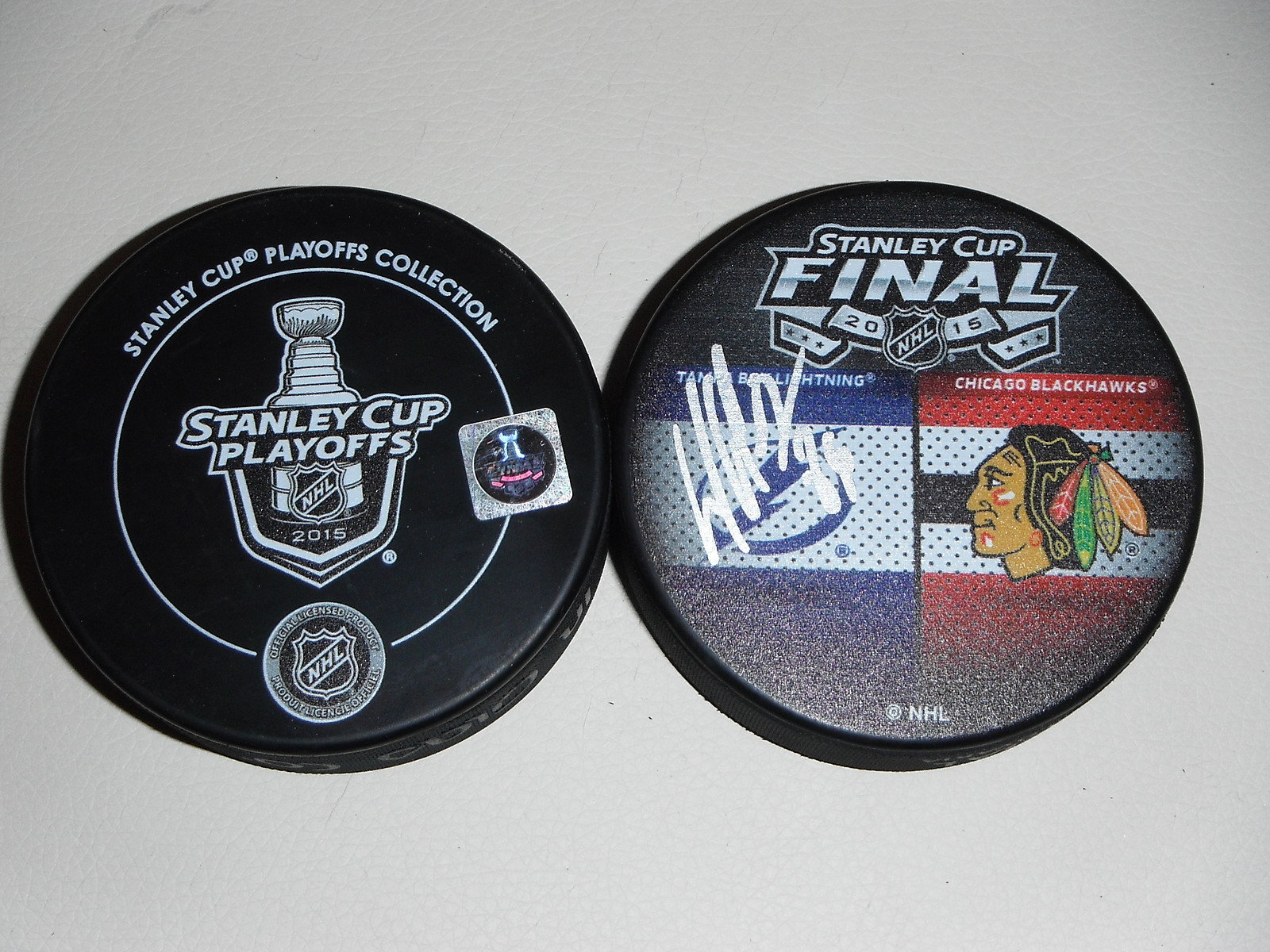 TAMPA BAY LIGHTNING NIKITA NESTEROV SIGNED 2015 STANLEY CUP PUCK Collectible Memorabilia