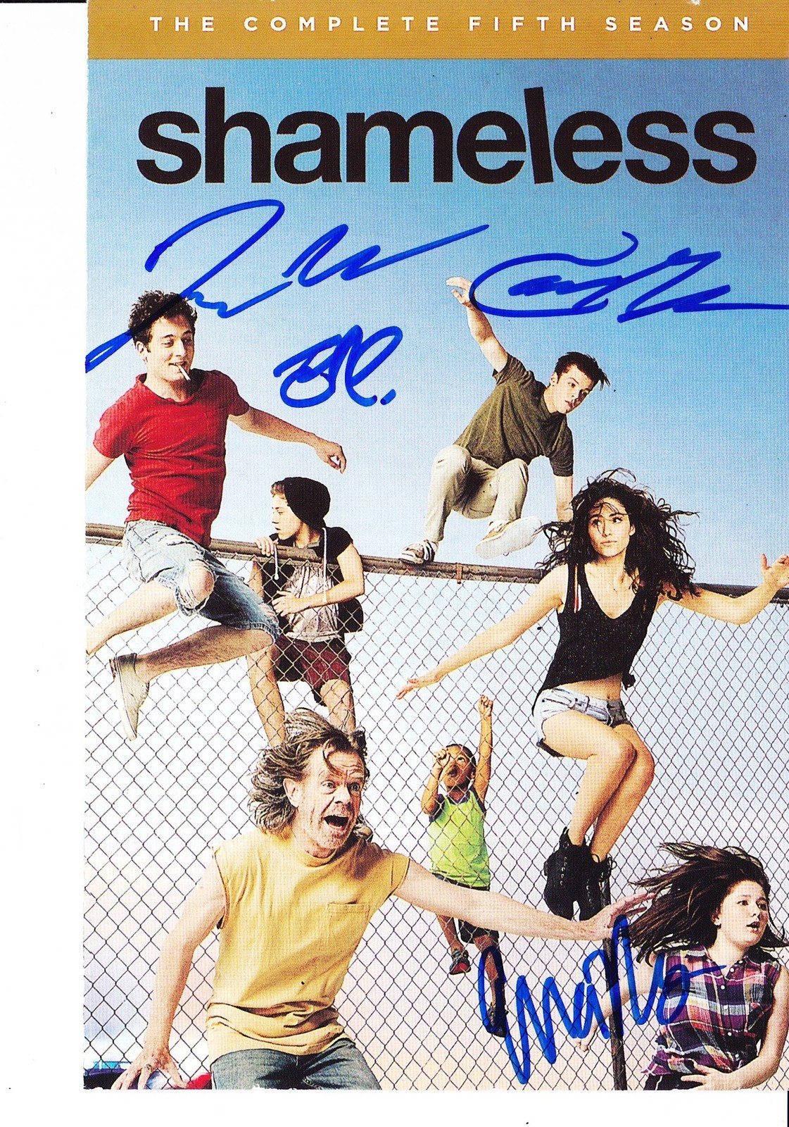 SHAMELESS CAST SIGNED SEASON FIVE DVD INSERT Collectible Memorabilia
