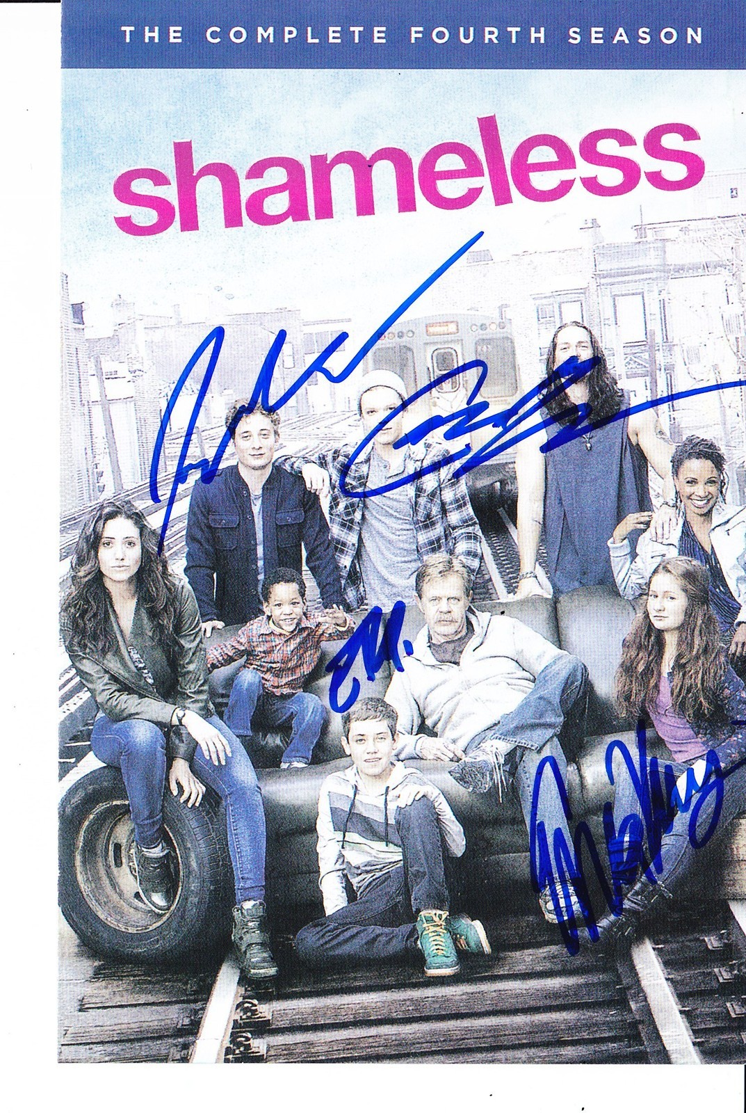 SHAMELESS CAST SIGNED SEASON FOUR DVD INSERT Collectible Memorabilia