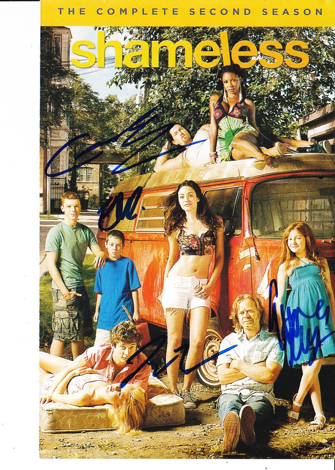 SHAMELESS CAST SIGNED SEASON TWO DVD INSERT Collectible Memorabilia