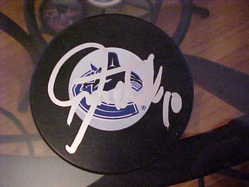 VANCOUVER CANUCKS JEFF TAMBELLINI SIGNED PUCK Collectible Memorabilia