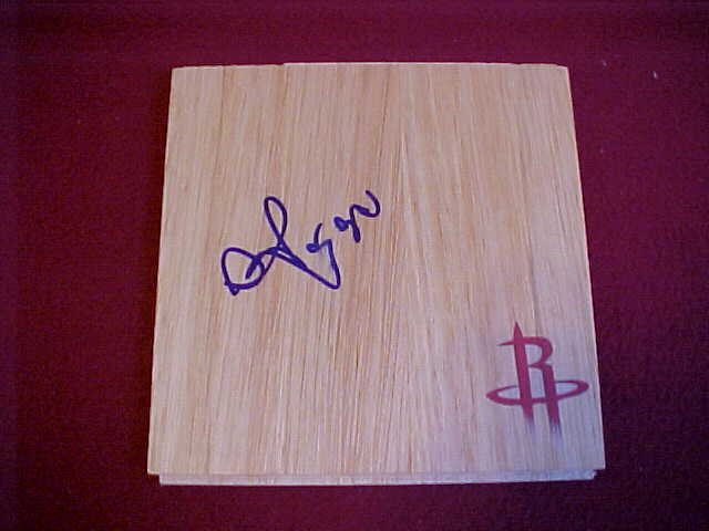 HOUSTON ROCKETS HASHEEM THABEEET SIGNED FLOOR TILE  COLLECTIBLE MEMORABILIA