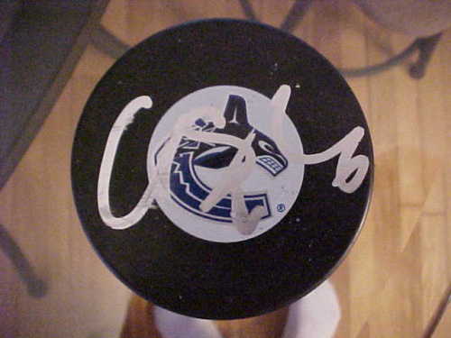 VANCOUVER CANUCKS CHRISTIAN EHRHOFF SIGNED PUCK Collectible Memorabilia