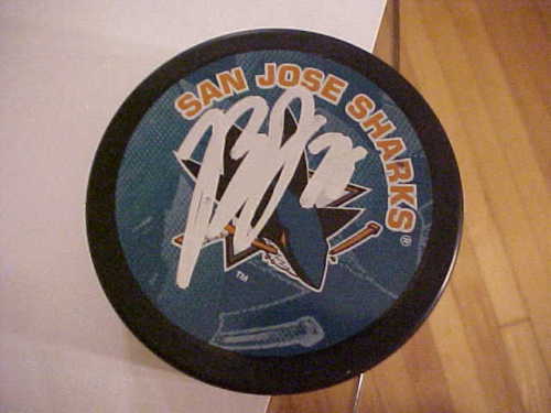 SAN JOSE SHARKS BENN FERRIERO SIGNED PUCK Collectible Memorabilia