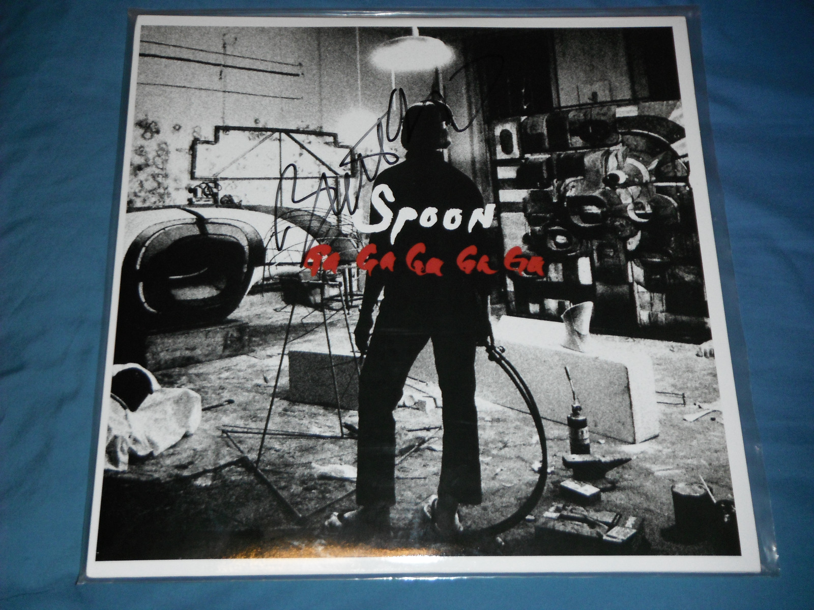 SPOON BRITT DANIEL SIGNED GA GA GA GA GA VINYL ALBUM Collectible Memorabilia