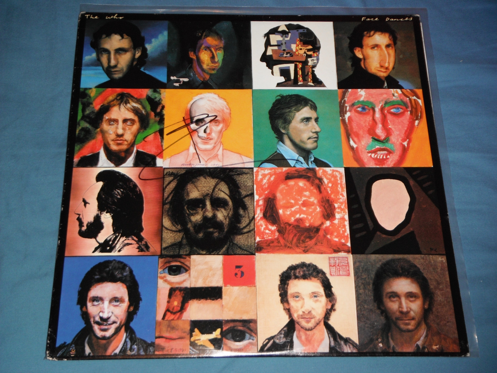 THE WHO PETE TOWNSHEND SIGNED FACE DANCES VINYL ALBUM Collectible Memorabilia