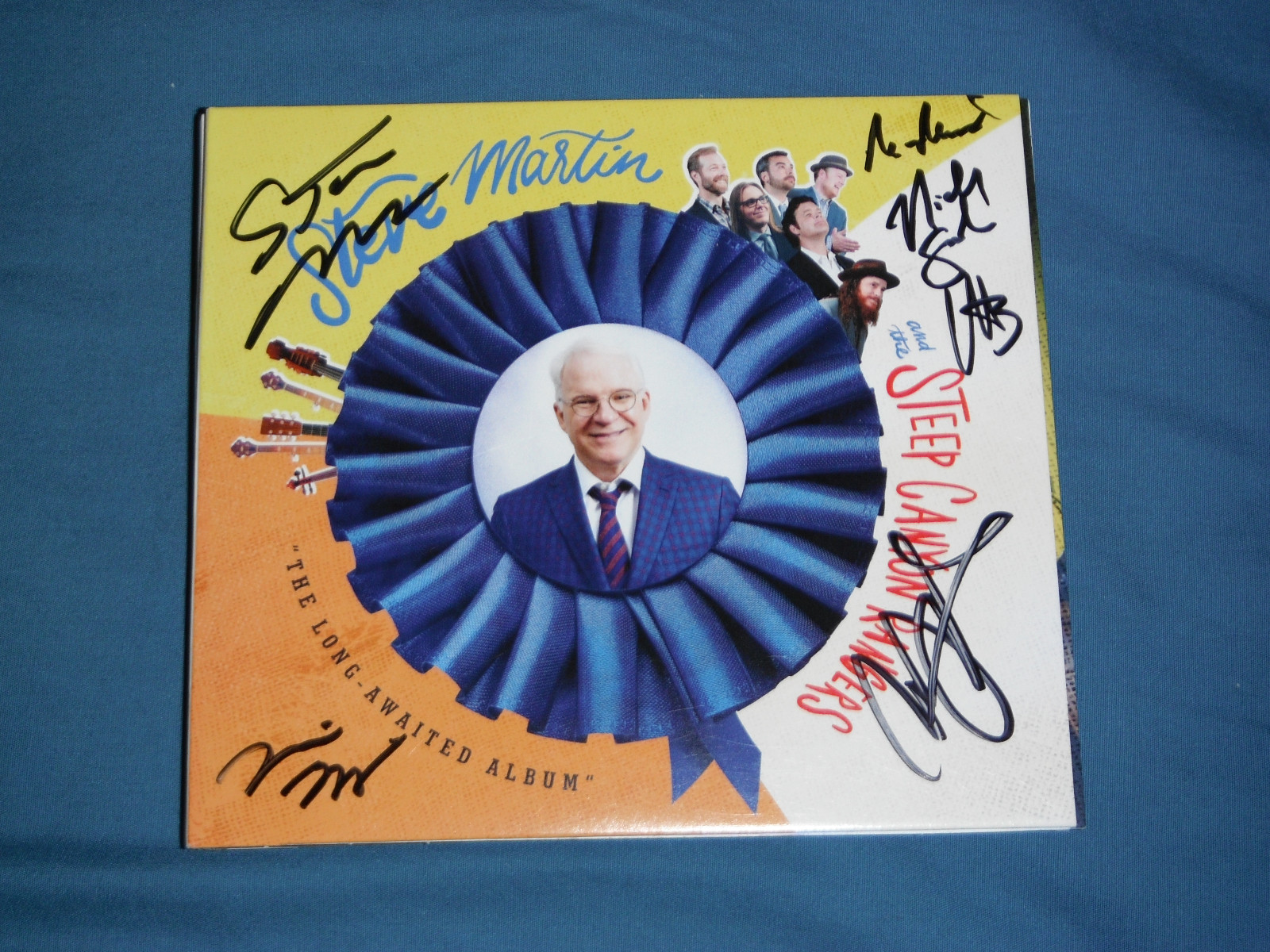 STEVE MARTIN + THE STEEP CANYON RANGERS SIGNED LONG AWAITED ALBUM CD COVER 3B Collectible Memorabilia