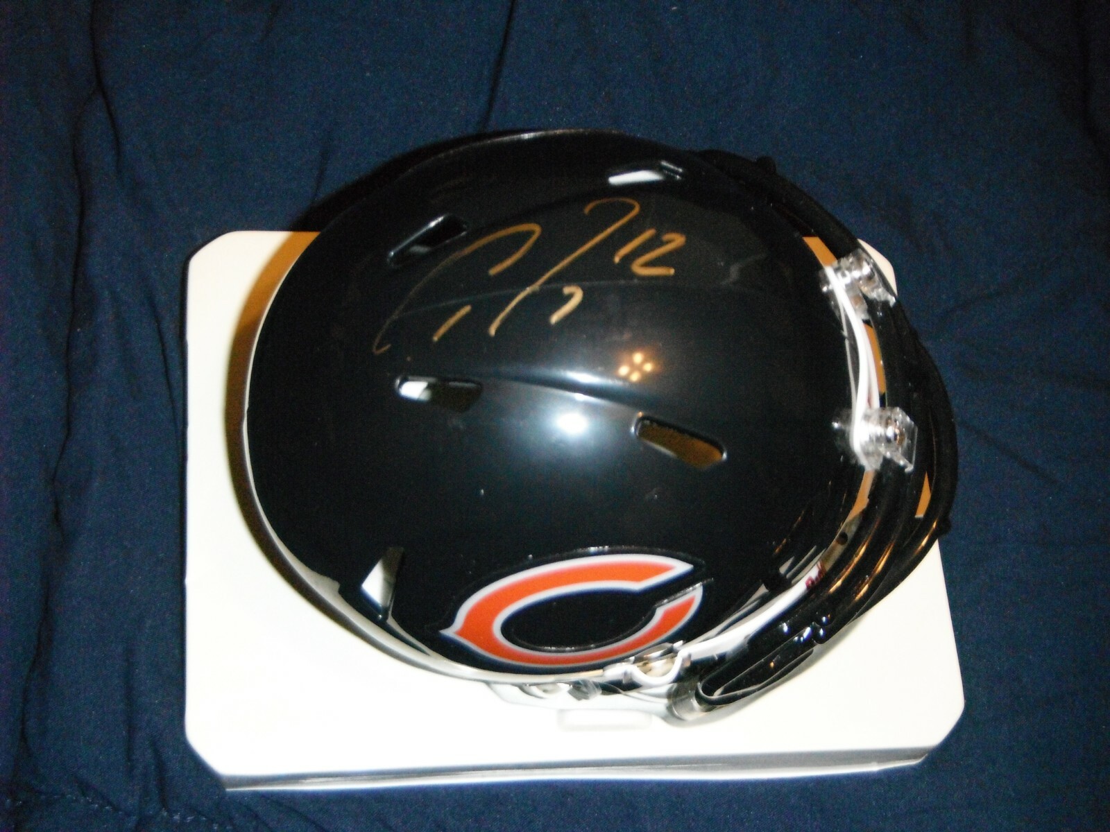 CHICAGO BEARS ALLEN ROBINSON SIGNED RIDDELL SPEED MINI HELMET Collectible Memorabilia