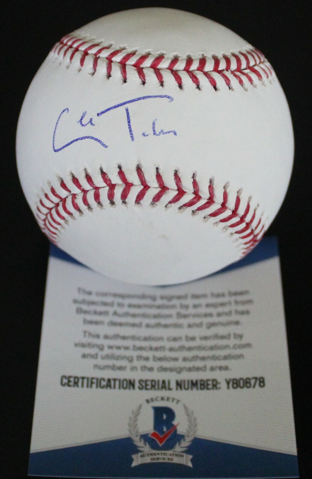 Cole Tucker Pittsburgh Pirates Signed Major League Baseball W/Beckett COA Y80678 Collectible Memorabilia