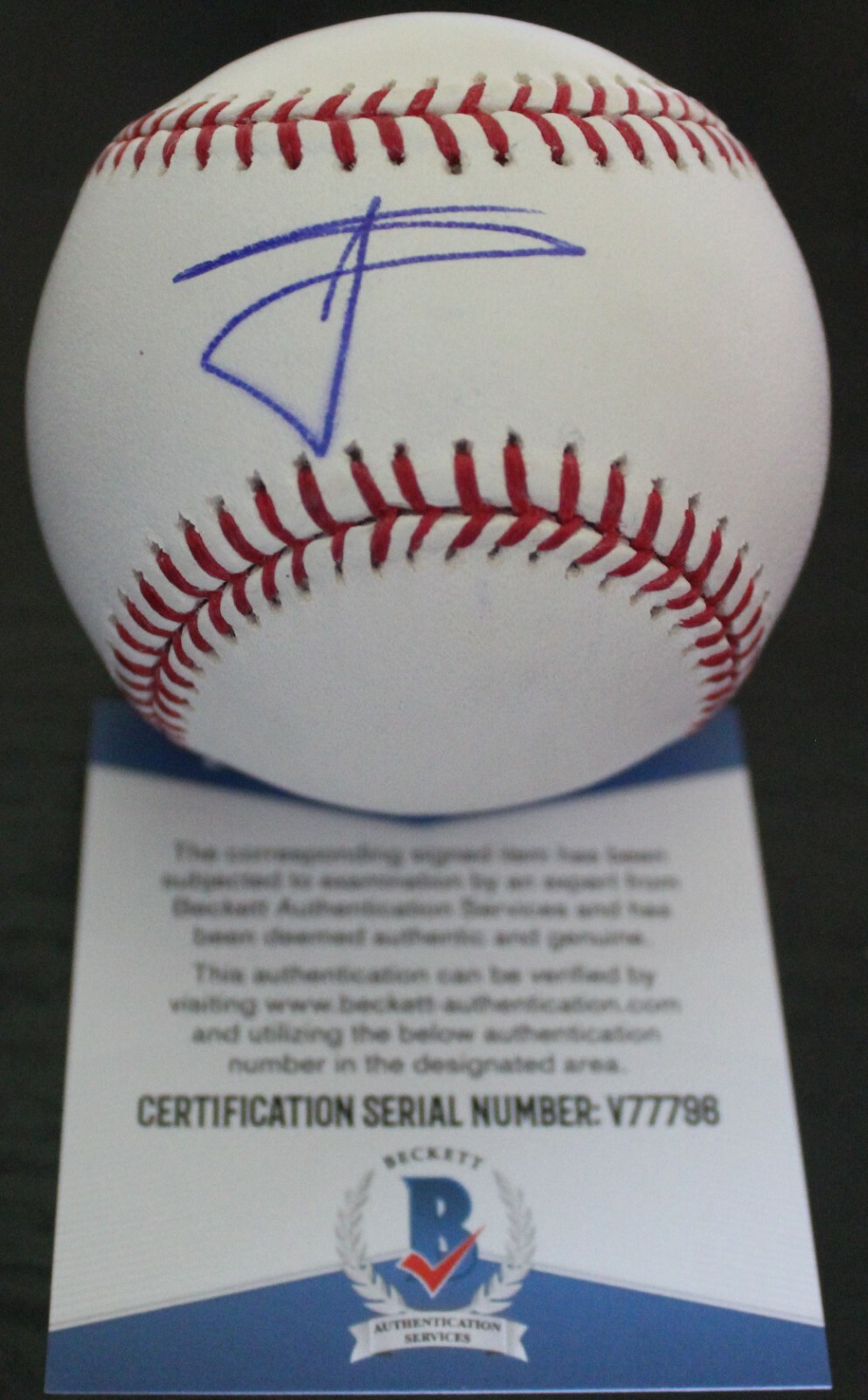 Willie Calhoun Signed Rangers Major League Baseball W/Beckett COA V77796 Collectible Memorabilia