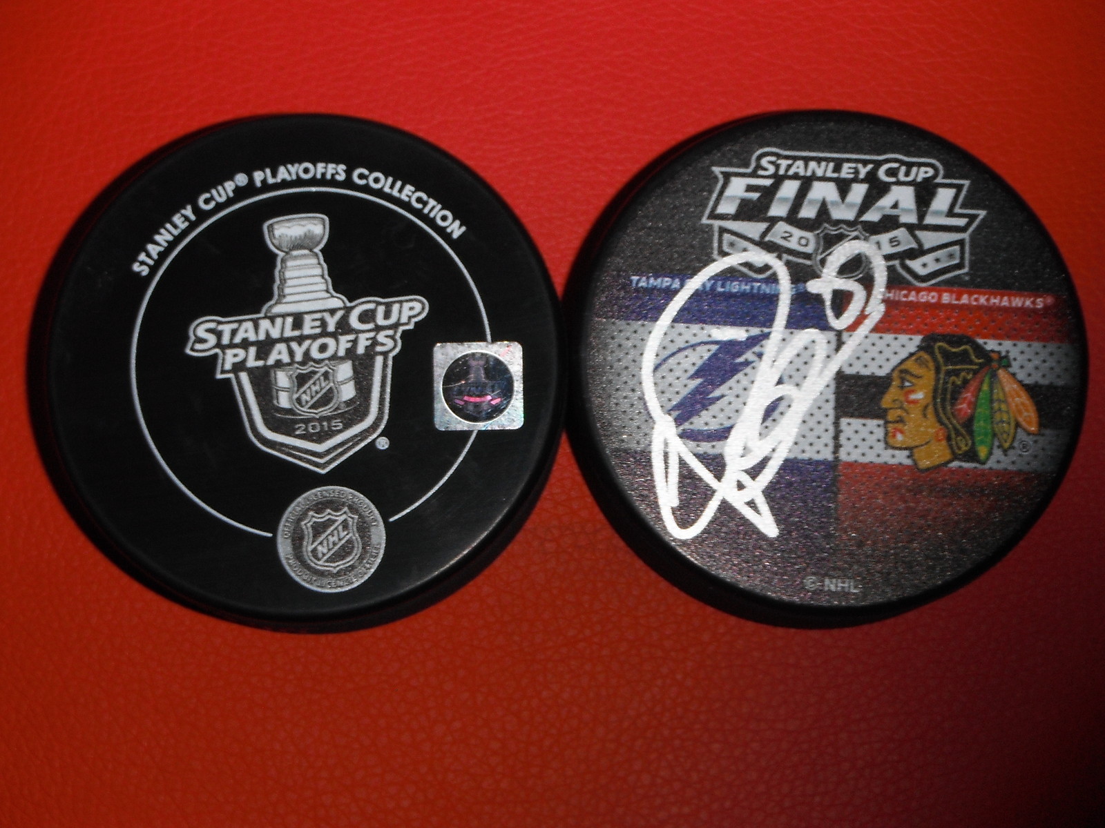TAMPA BAY LIGHTNING VALTTERI FILPPULA SIGNED 2015 STANLEY CUP PUCK Collectible Memorabilia