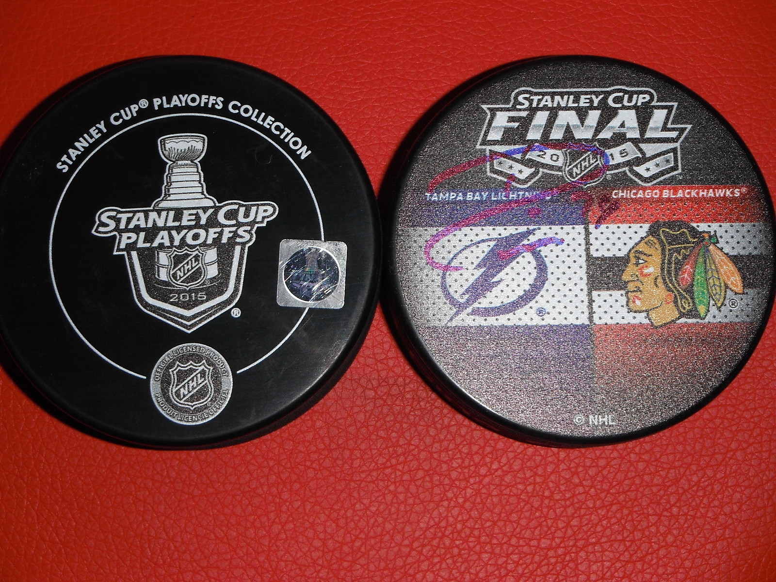 TAMPA BAY LIGHTNING RYAN CALLAHAN SIGNED 2015 STANLEY CUP PUCK Collectible Memorabilia