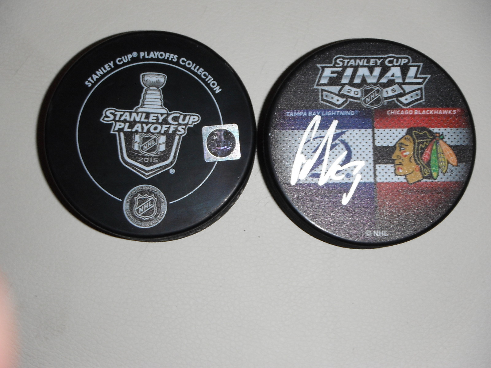 TAMPA BAY LIGHTNING ONDREJ PALAT SIGNED 2015 STANLEY CUP PUCK CC Collectible Memorabilia
