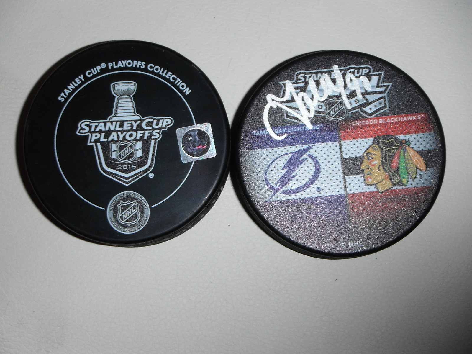 TAMPA BAY LIGHTNING VLADISLAV NAMESTNIKOV SIGNED 2015 STANLEY CUP PUCK Collectible Memorabilia
