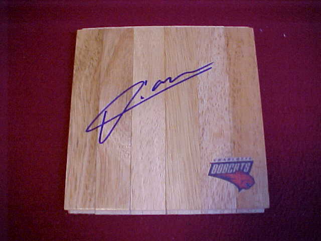 CHARLOTTE BOBCATS BORIS DIAW SIGNED FLOOR TILE Collectible Memorabilia