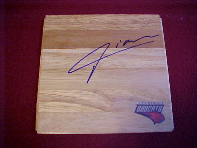 CHARLOTTE BOBCATS BORIS DIAW SIGNED FLOOR TILE RARE LOOK  COLLECTIBLE MEMORABILIA