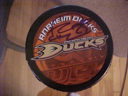 ANAHEIM DUCKS PAUL MARA SIGNED PUCK Collectible Memorabilia