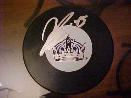 LOS ANGELES KINGS JONATHAN BERNIER SIGNED PUCK Collectible Memorabilia