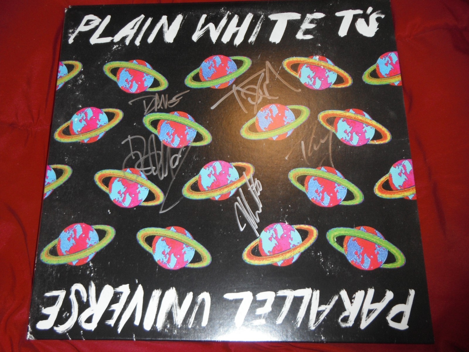 PLAIN WHITE T'S SIGNED PARALLEL UNIVERSE VINYL ALBUM 2B Collectible Memorabilia