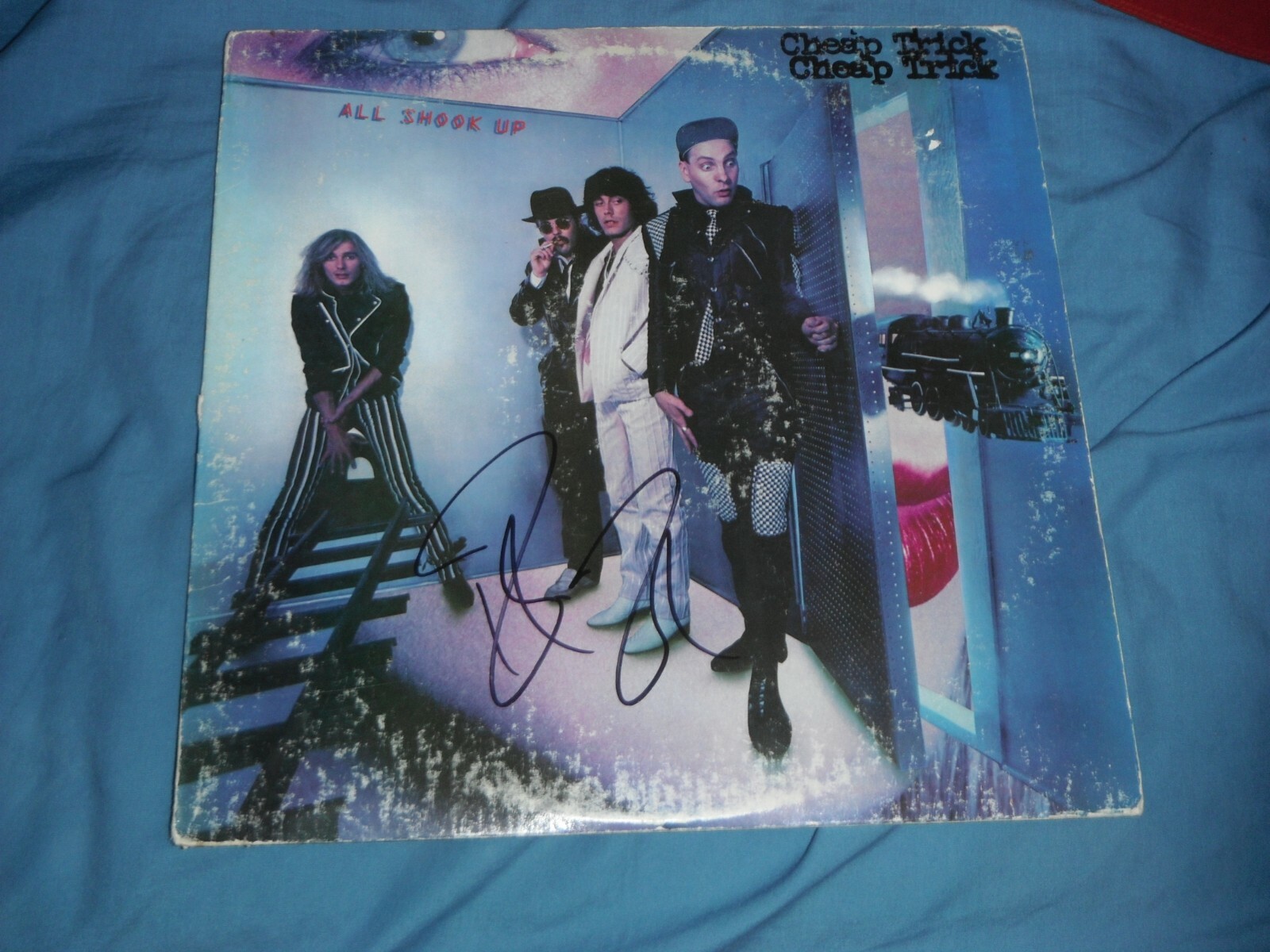 CHEAP TRICK ROBIN ZANDER SIGNED ALL SHOOK UP VINYL ALBUM Collectible Memorabilia
