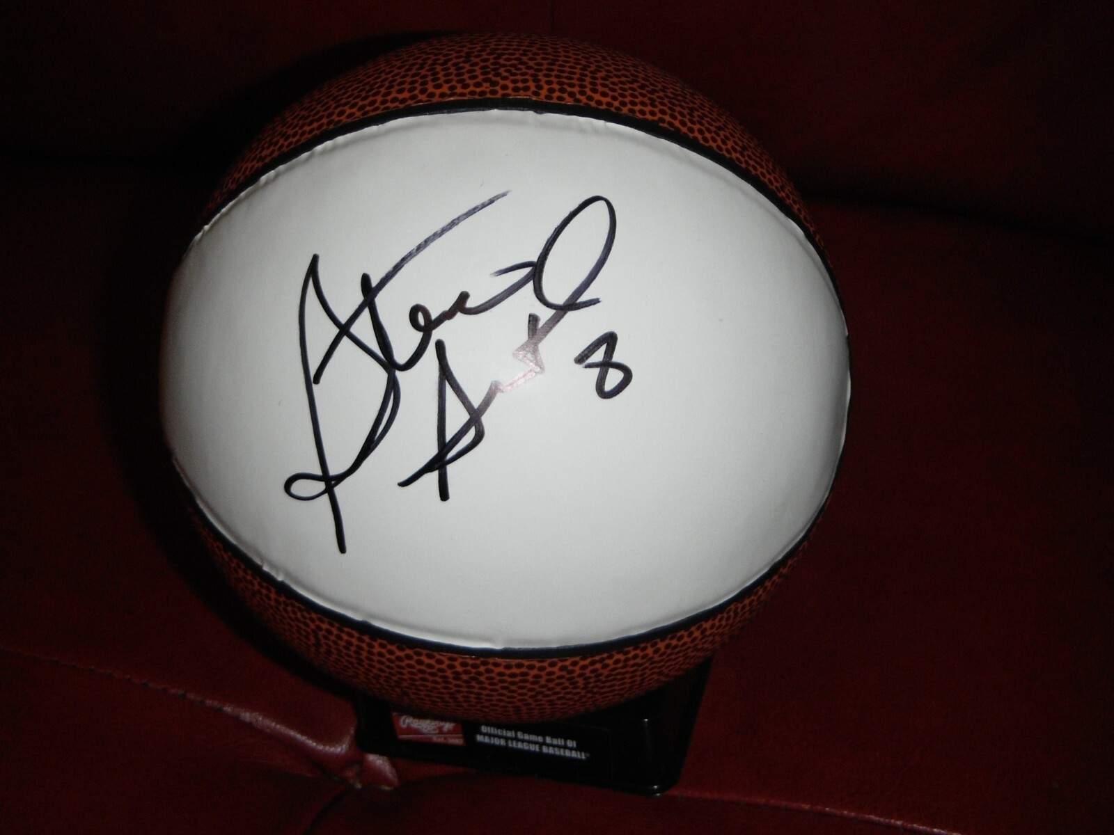 ATLANTA HAWKS STEVE SMITH SIGNED MINI WHITE LEATHER BALL Collectible Memorabilia
