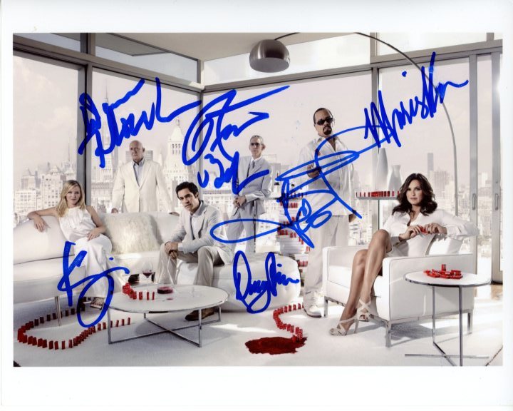LAW & ORDER SVU signed CAST photo MARISKA HARGITAY RICHARD BELZER ICE T +3 Collectible Memorabilia