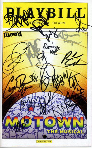 MOTOWN THE MUSICAL signed autographed CAST playbill Collectible Memorabilia
