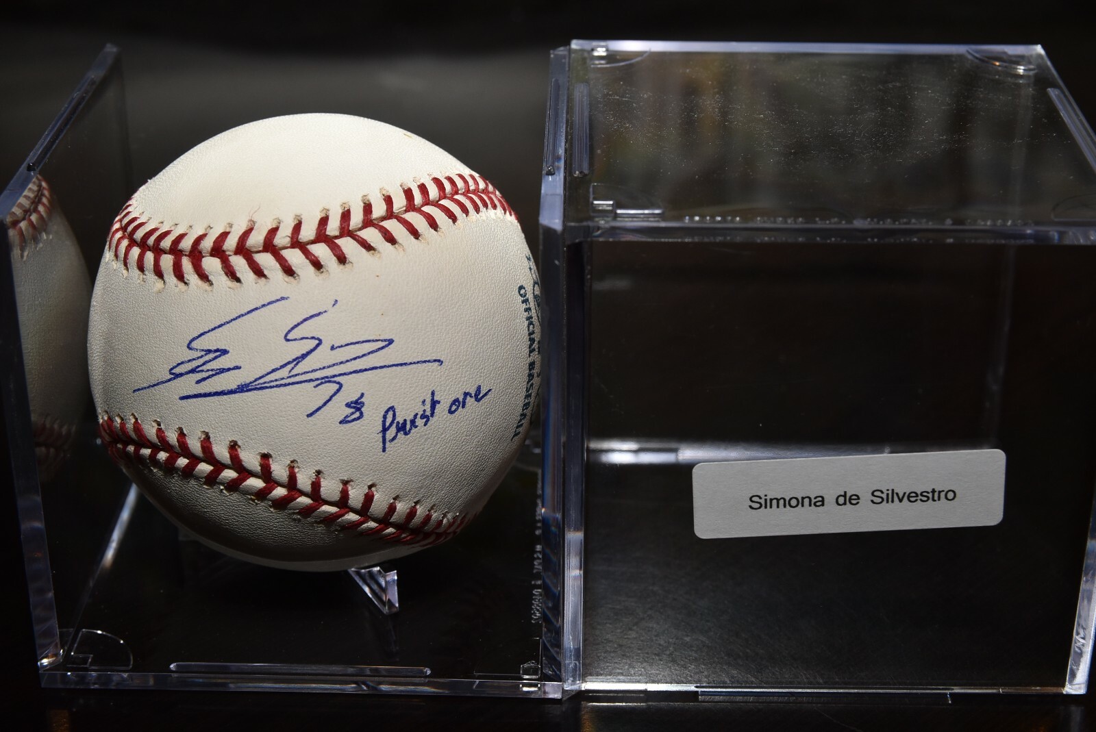 SIMONA DE SILVESTRO signed autographed RAWLINGS baseball Collectible Memorabilia