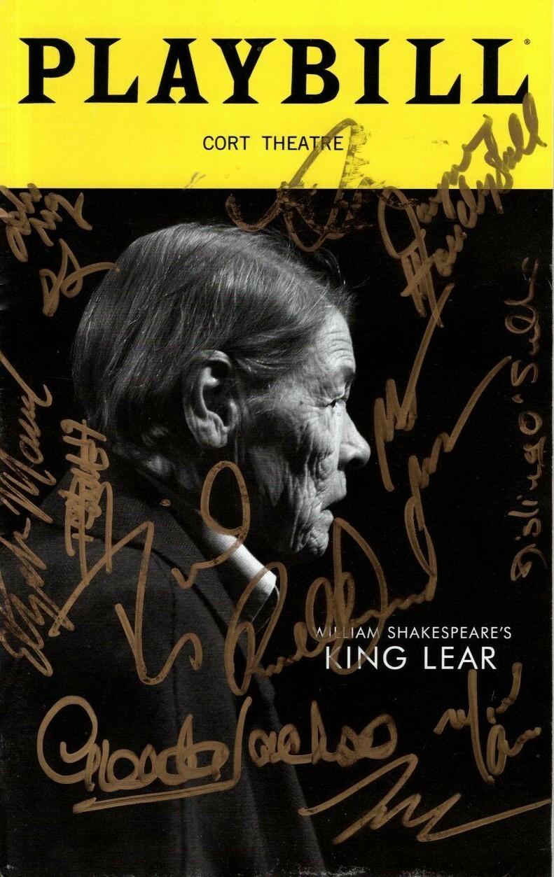 WILLIAM SHAKESPEARE'S KING LEAR signed autographed CAST playbill Collectible Memorabilia
