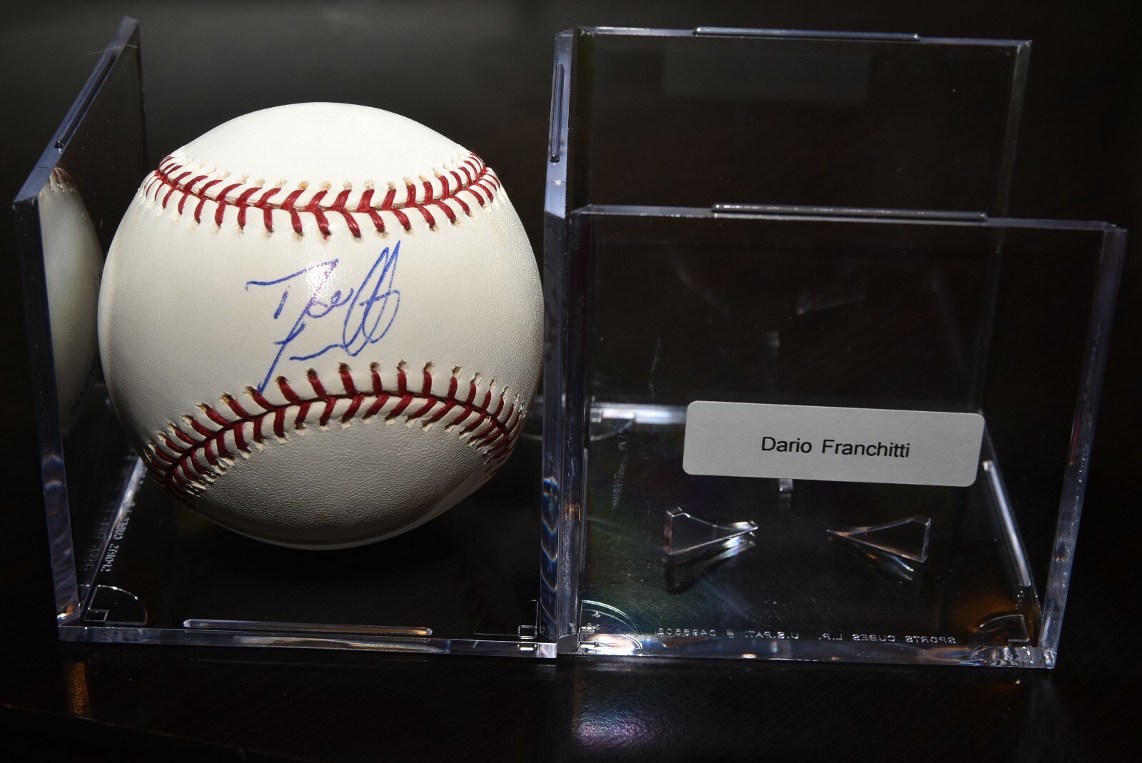 DARIO FRANCHITTI signed autographed RAWLINGS baseball Collectible Memorabilia