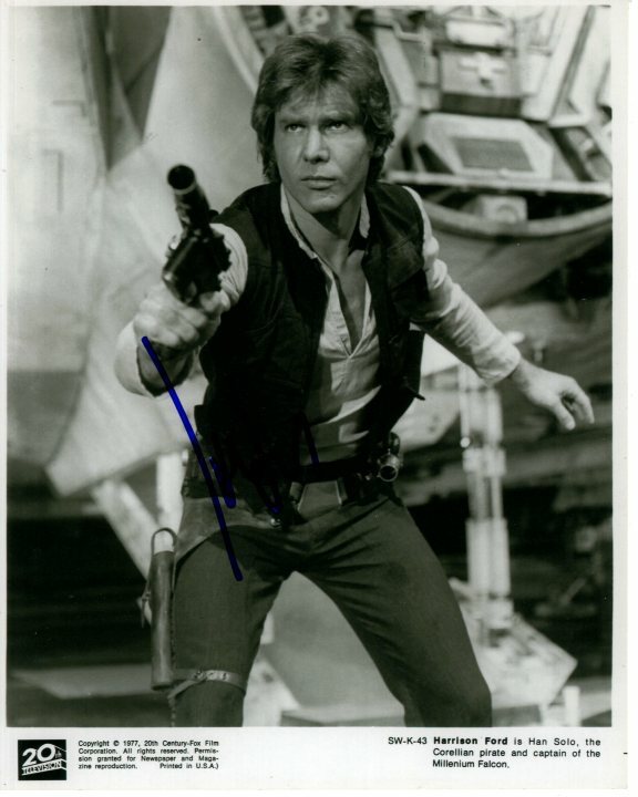 HARRISON FORD signed autographed STAR WARS HAN SOLO photo Collectible Memorabilia