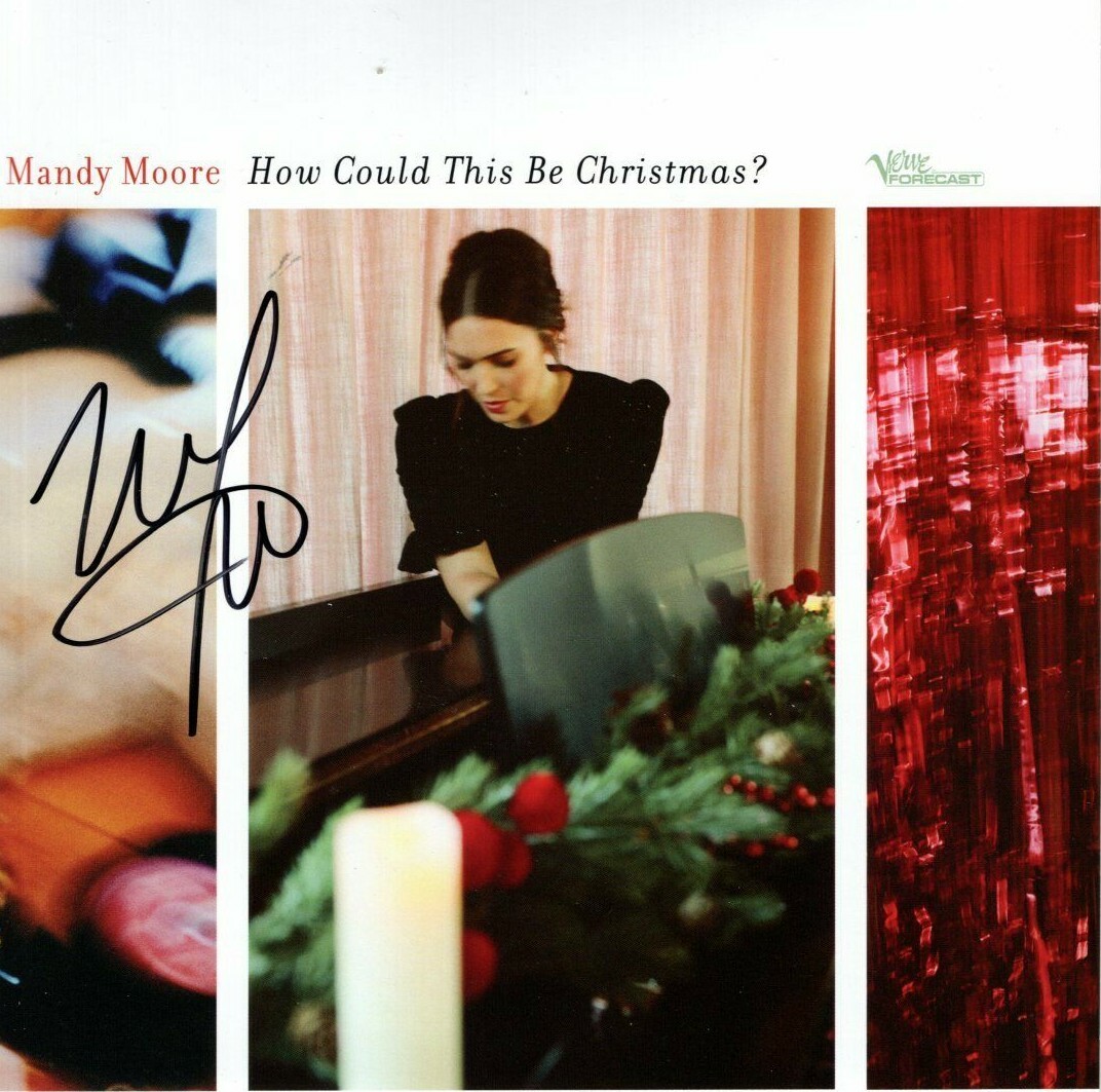 MANDY MOORE signed autographed HOW COULD THIS BE CHRISTMAS? Limited Vinyl Record Collectible Memorabilia