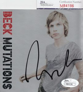 BECK HANSEN SIGNED MUTATIONS MUSIC CD COVER JSA AUTHENTICATED M84197  COLLECTIBLE MEMORABILIA