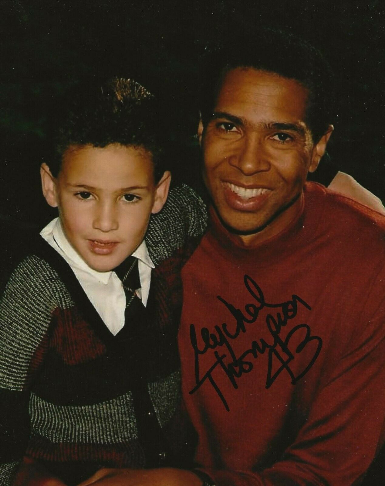 Mychal Thompson signed LA Los Angeles Lakers 8x10 photo autographed