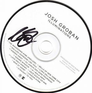 JOSH GROBAN SIGNED CD W/COA PROOF ILLUMINATIONS  COLLECTIBLE MEMORABILIA