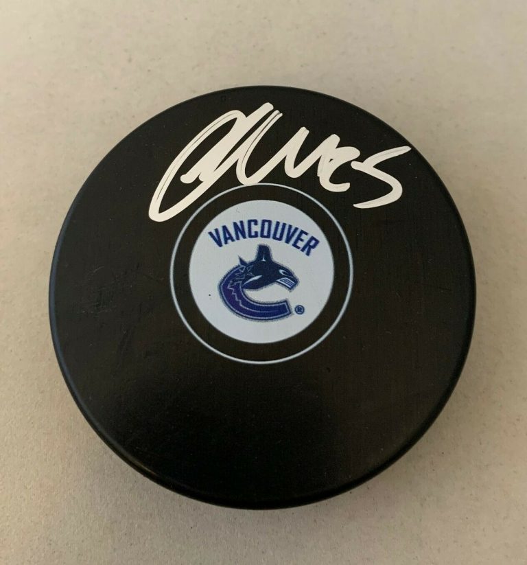 JACOB MARKSTROM SIGNED VANCOUVER CANUCKS PUCK AUTOGRAPHED  COLLECTIBLE MEMORABILIA