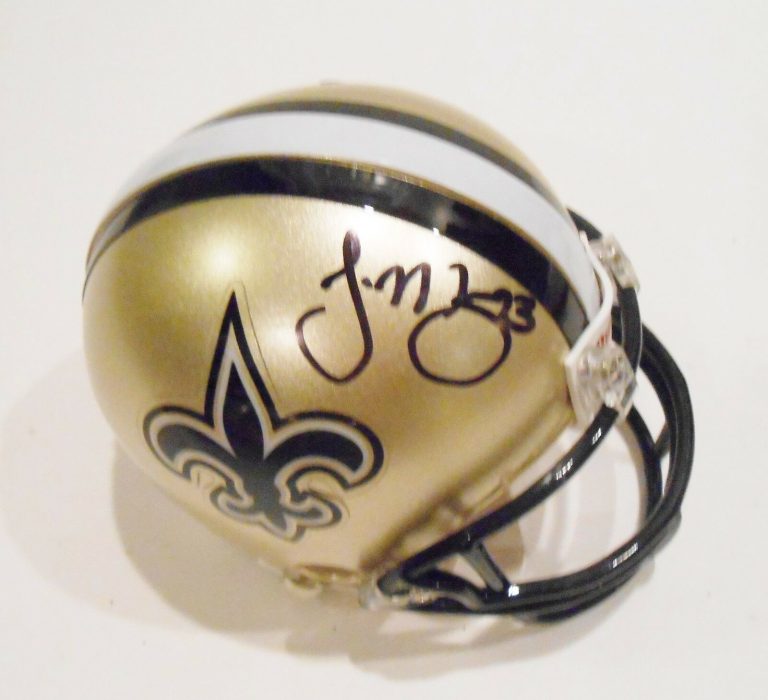 JOSEPH MORGAN SIGNED NEW ORLEANS SAINTS MINI HELMET W/COA  COLLECTIBLE MEMORABILIA