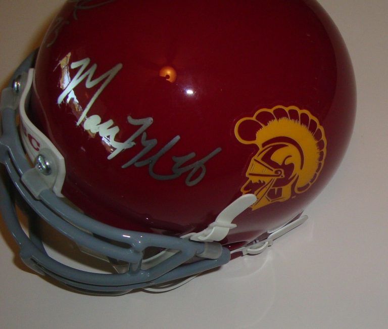 MARC TYLER SIGNED USC TROJANS MINI HELMET W/COA FIGHT ON! PROOF  COLLECTIBLE MEMORABILIA