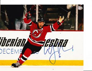 NEW JERSEY DEVILS ANDY GREENE SIGNED CELEBRATION 8X10  COLLECTIBLE MEMORABILIA
