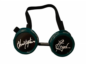 CHRISTOPHER LLOYD SIGNED BACK TO THE FUTURE DOC BROWN GOGGLES PROOF BECKETT  COLLECTIBLE MEMORABILIA