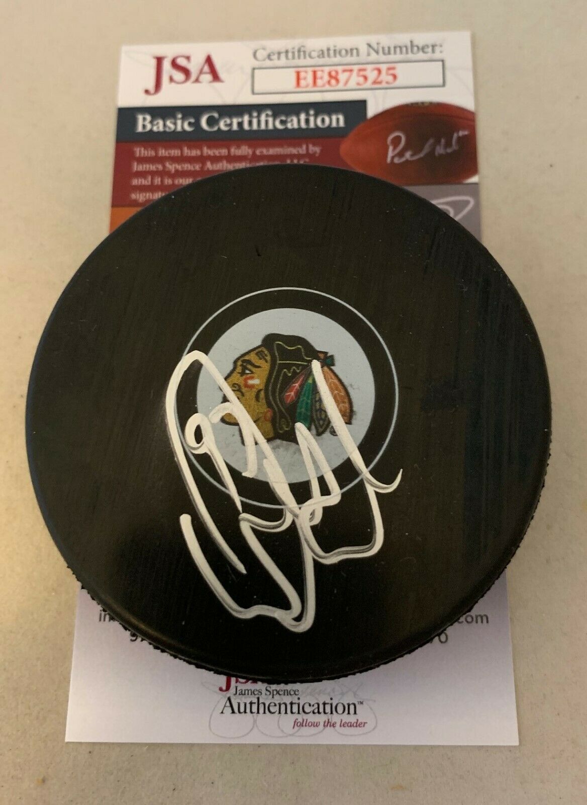 Doug Gilmour signed Chicago Blackhawks Puck autographed Hawks JSA ...