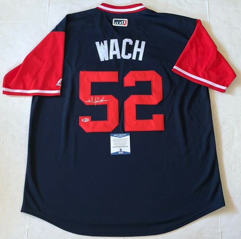 MICHAEL WACHA ST. LOUIS CARDINALS SIGNED NICKNAME STYLE JERSEY AUTOGRAPHED BAS  COLLECTIBLE MEMORABILIA