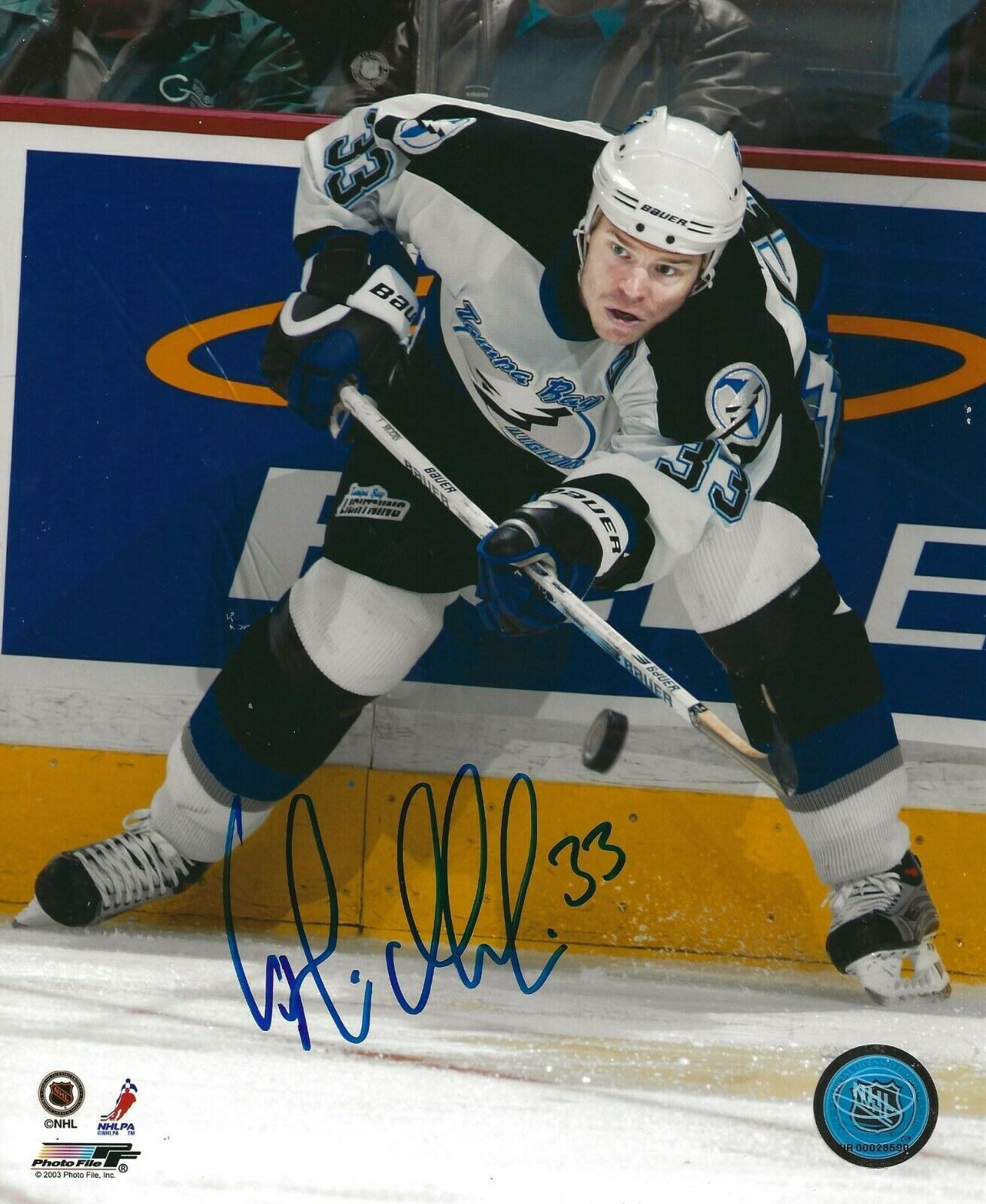 Fredrik Modin signed Tampa Bay Lightning 8x10 photo autographed