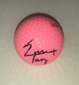 EMMA TALLEY SIGNED PINK WILSON HOPE GOLF BALL AUTOGRAPHED LPGA USA  COLLECTIBLE MEMORABILIA