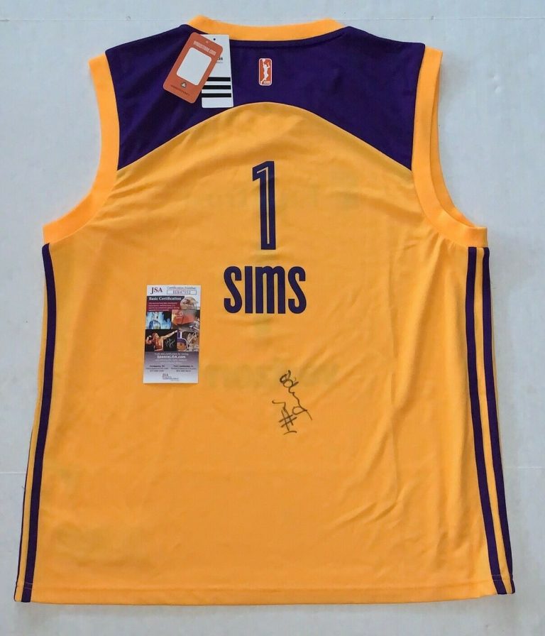 ODYSSEY SIMS SIGNED LA LOS ANGELES SPARKS JERSEY AUTOGRAPHED EXACT PROOF JSA  COLLECTIBLE MEMORABILIA