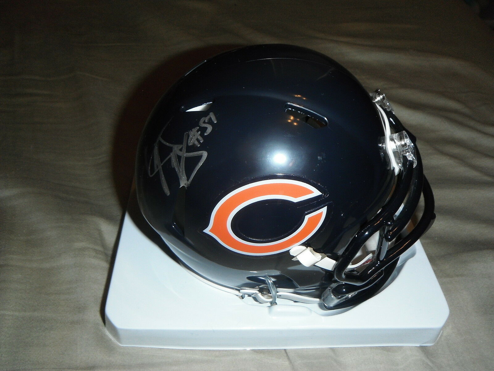 CHICAGO BEARS JON BOSTIC SIGNED RIDDELL SPEED MINI HELMET Collectible Memorabilia