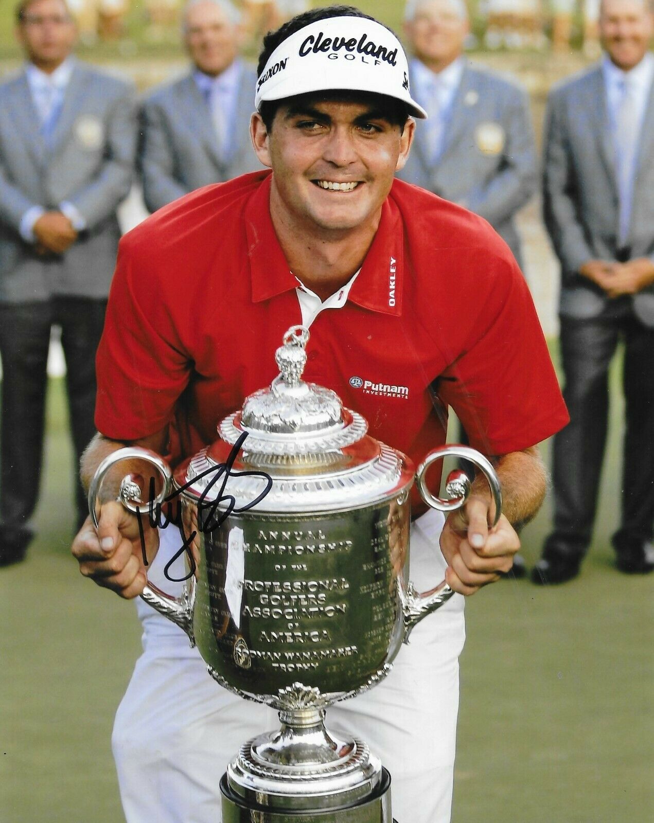 Keegan Bradley Golf signed PGA Championship Trophy 8x10 photo ...